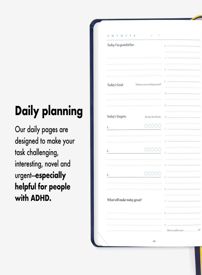 BestSelf Co. BestSelf 13-Week Self Journal & Goal Planner – Undated Daily ADHD-Friendly Journal for Men & Women | Productivity, Gratitude, Reflection & Habit Tracker | 2025 Life Organizer with Prompts, Black - Image 4